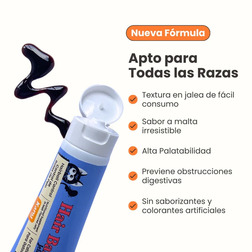 Suplemento Bolitas de Pelo Jalea para Gatos